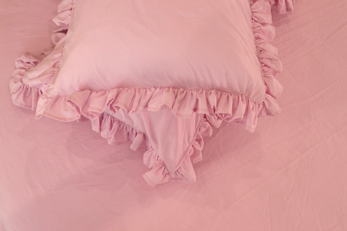 LAVENDER RUFFLES Percale Cotton Bedsheet