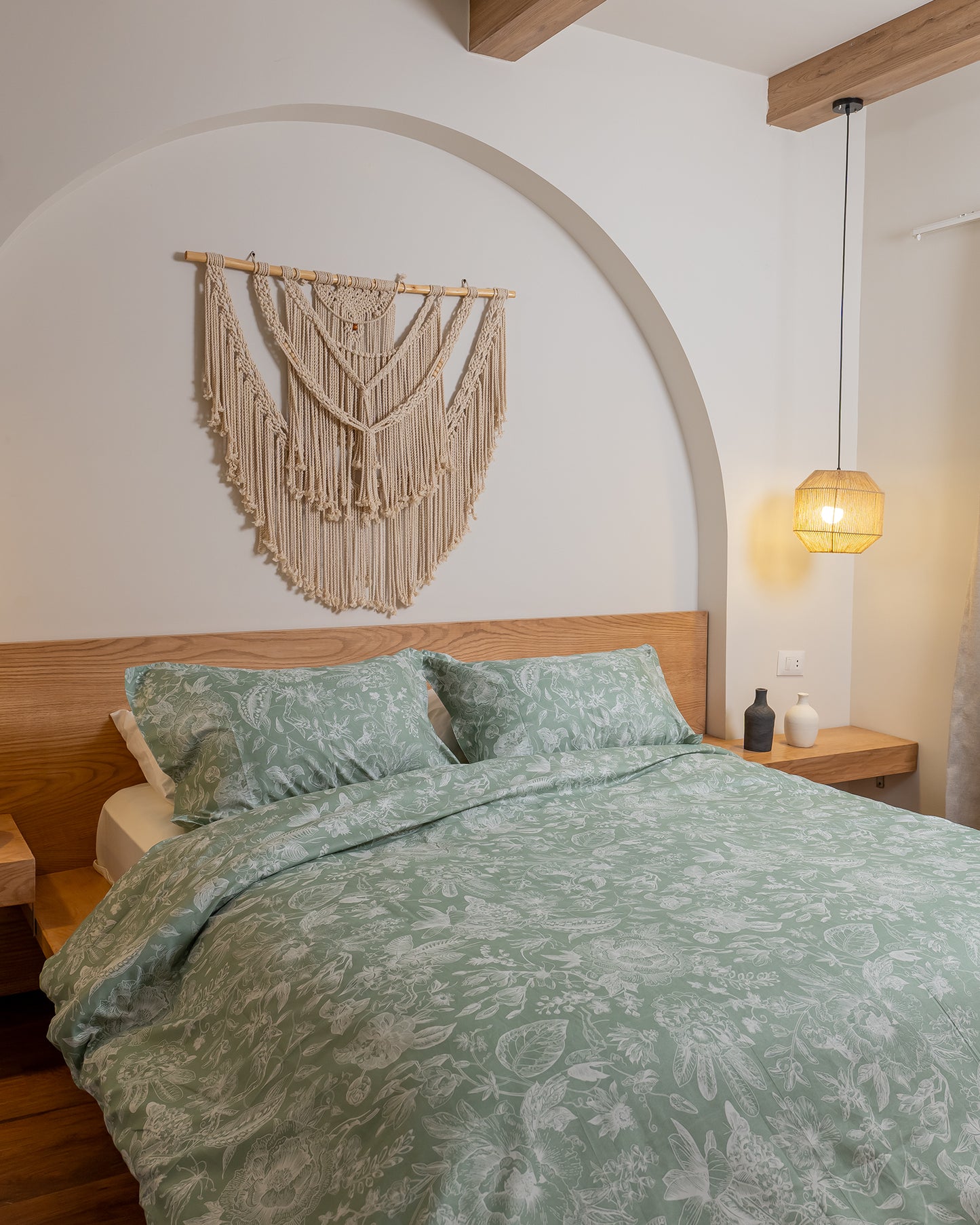 MINTY HAZE cotton duvet cover