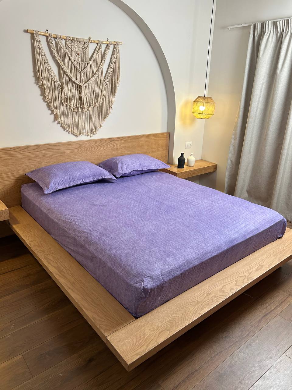MINIMAL LILAC cotton bedsheet