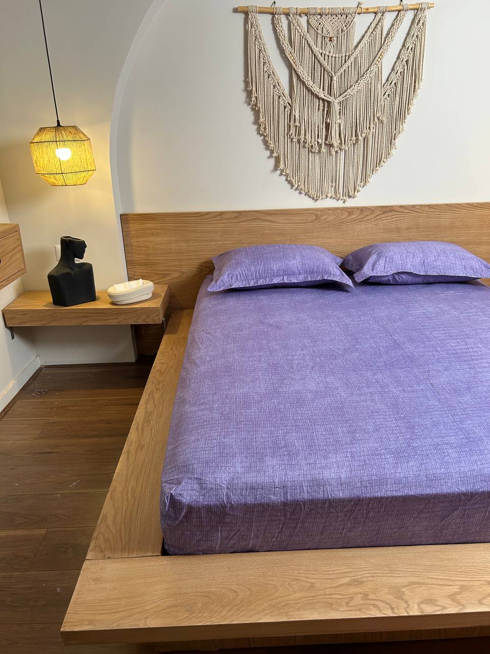 MINIMAL LILAC cotton bedsheet