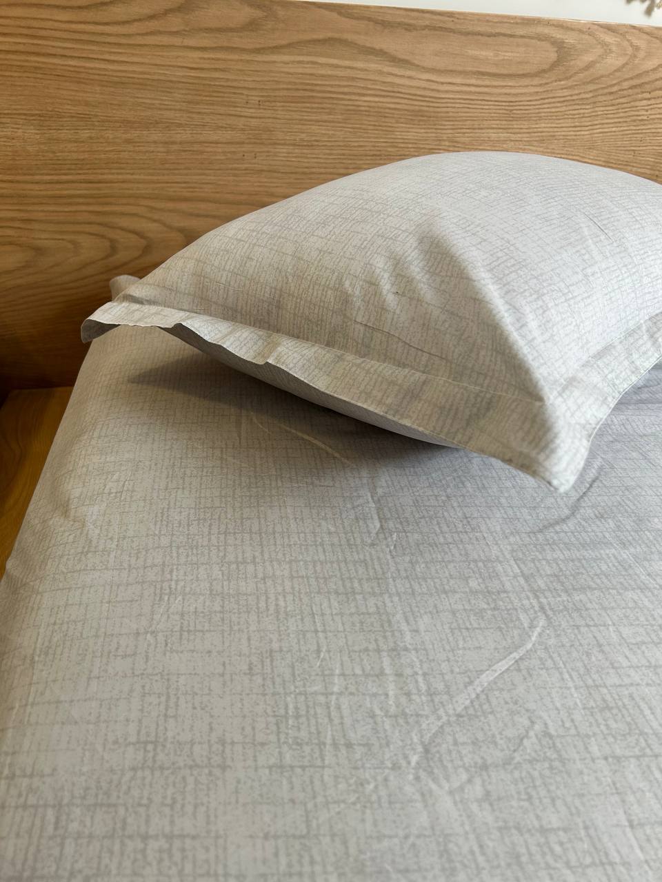 MINIMAL LIGHT GREY cotton bedsheet