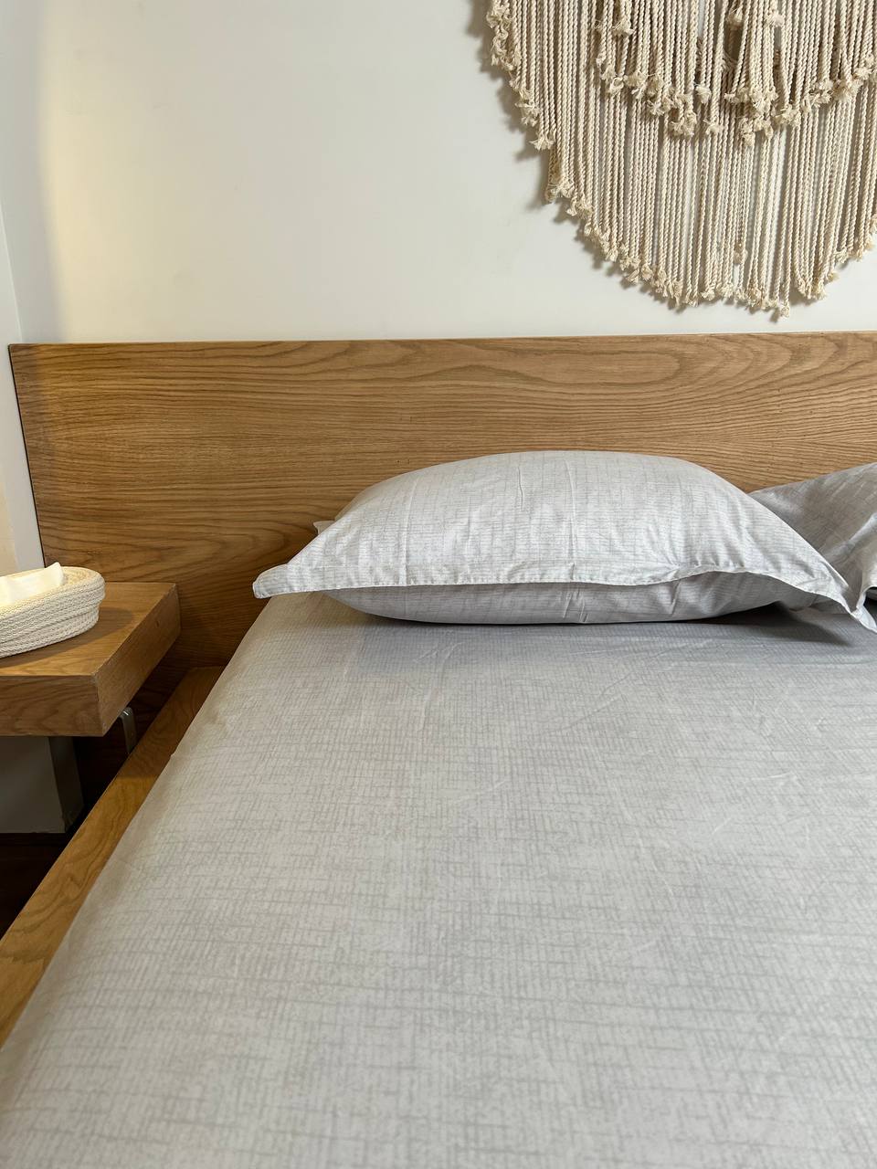 MINIMAL LIGHT GREY cotton bedsheet