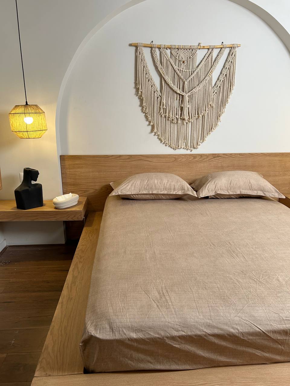 MINIMAL BEIGE cotton bedsheet