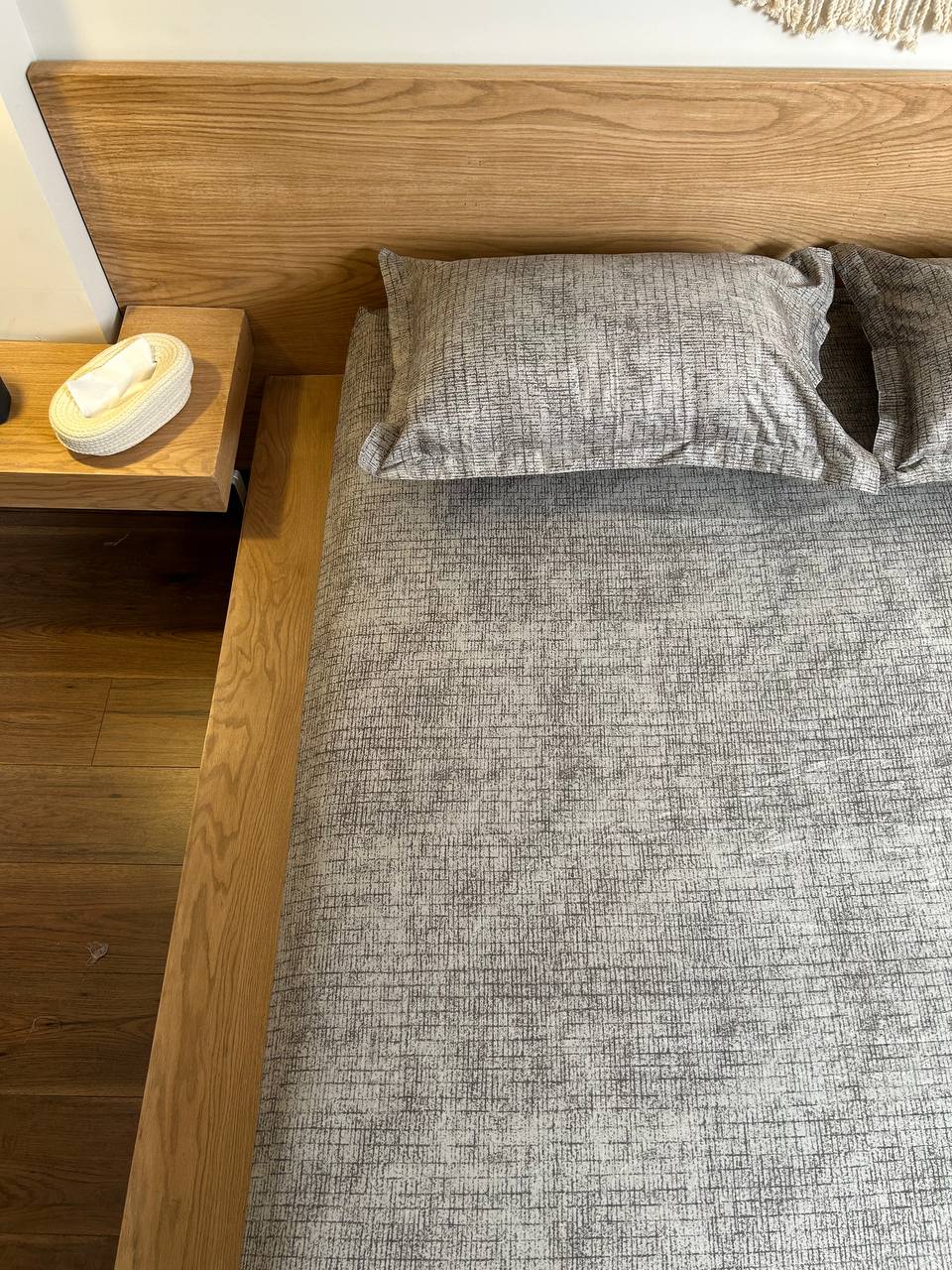 MINIMAL DARK GREY cotton bedsheet