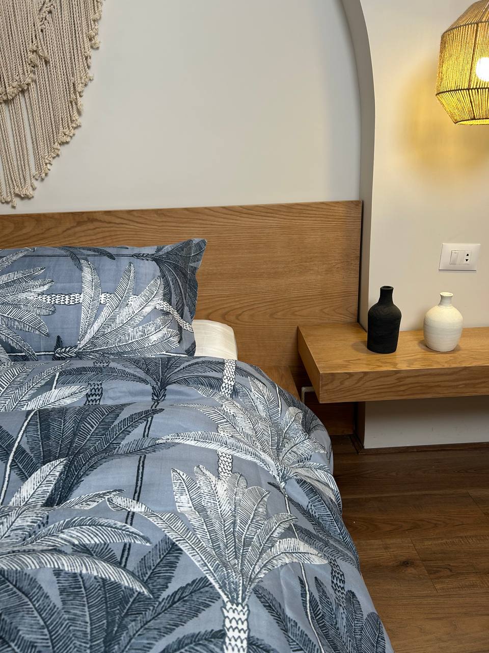 NIGHT PALM cotton duvet cover