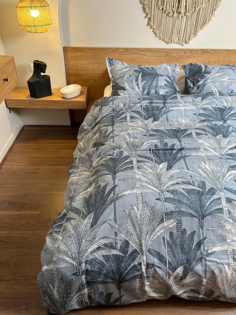 NIGHT PALM cotton duvet cover