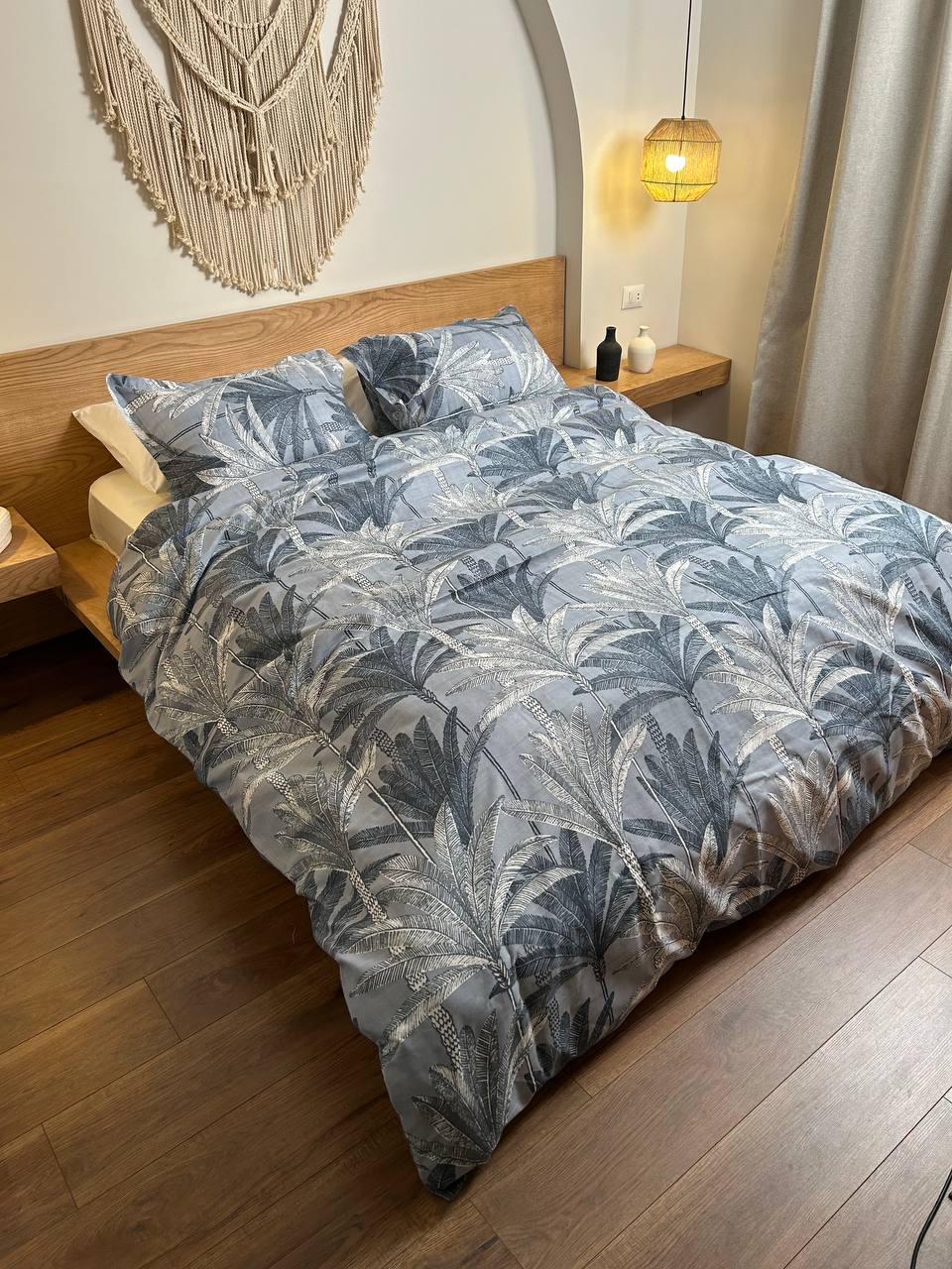 NIGHT PALM cotton duvet cover