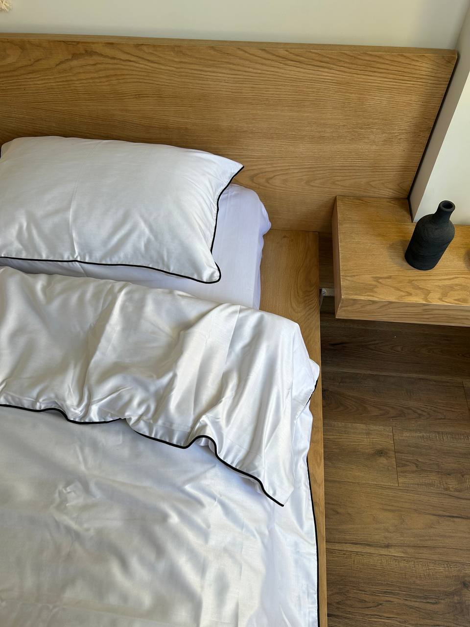 WHITE silky cotton duvet cover