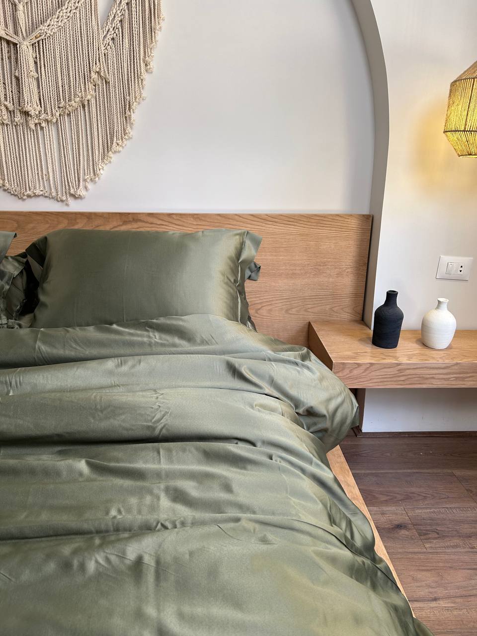 OLIVE silky cotton duvet cover