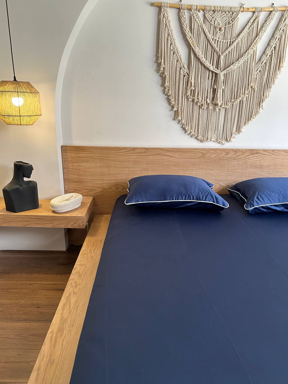 SWISS BLUE cordon silky cotton bedsheet