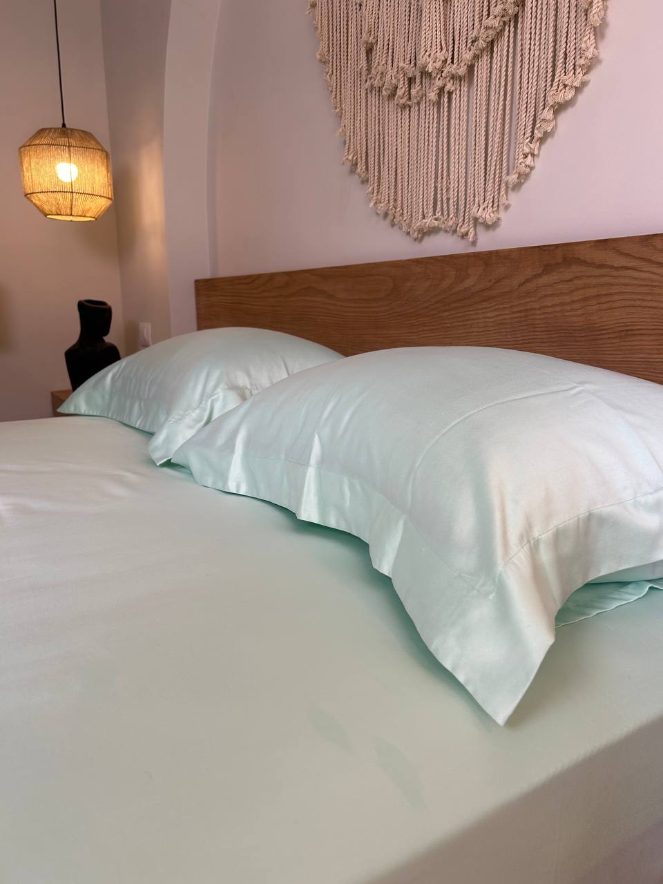 PASTEL MINT oxford silky cotton bedsheet
