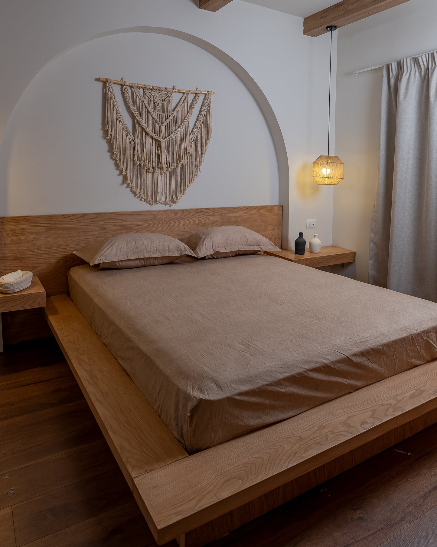 MINIMAL BEIGE cotton bedsheet