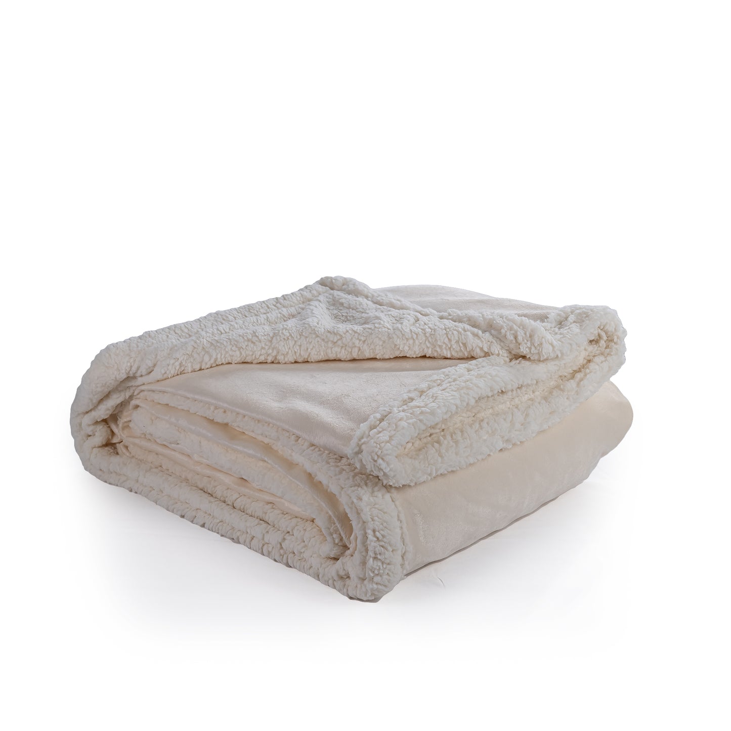 CREAM Velvet Lamb Wool Blanket