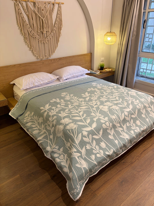 MINT ANATOLIA Turkish cotton throw blanket