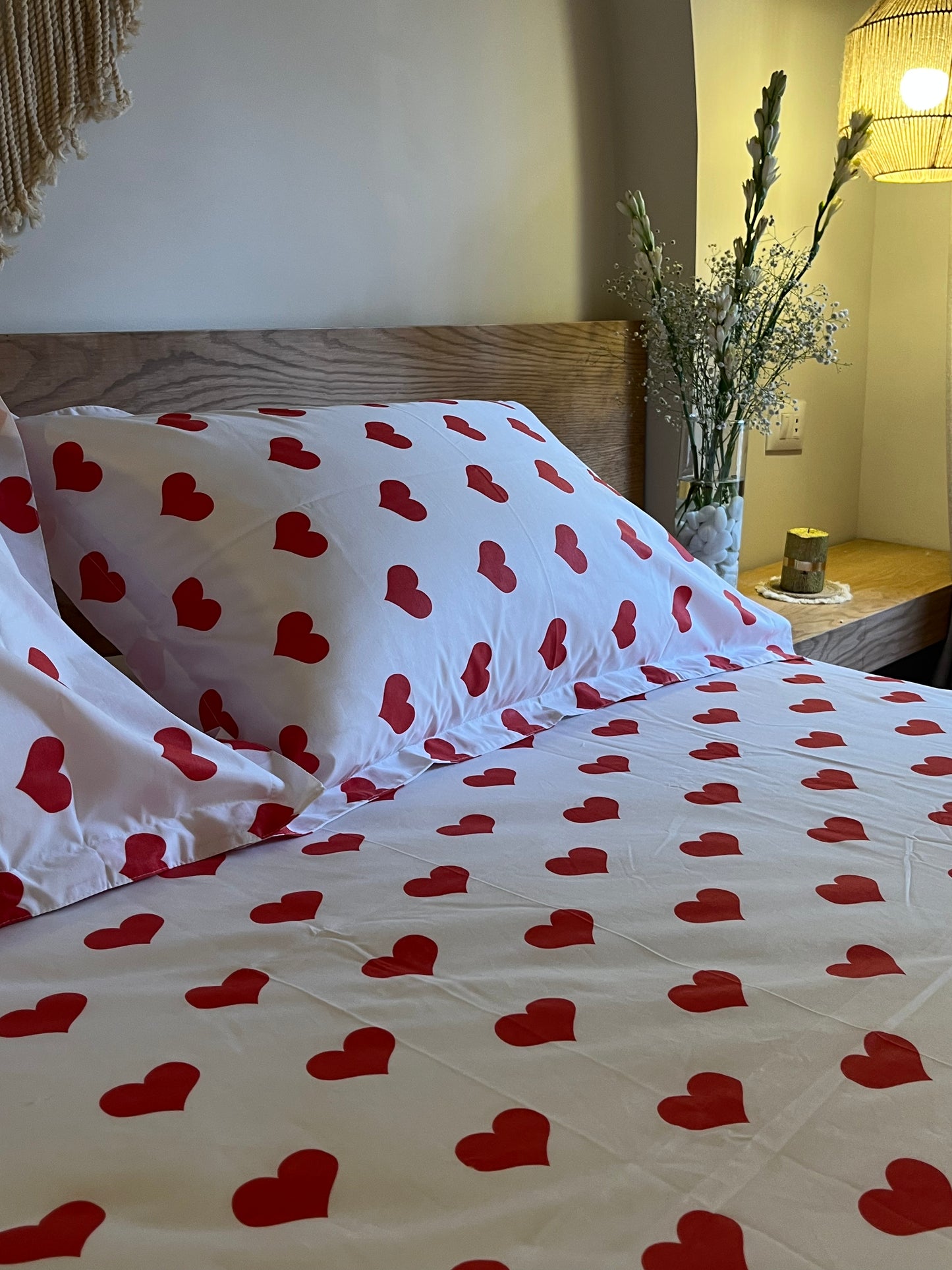 SWEET HEARTS cotton bedsheet