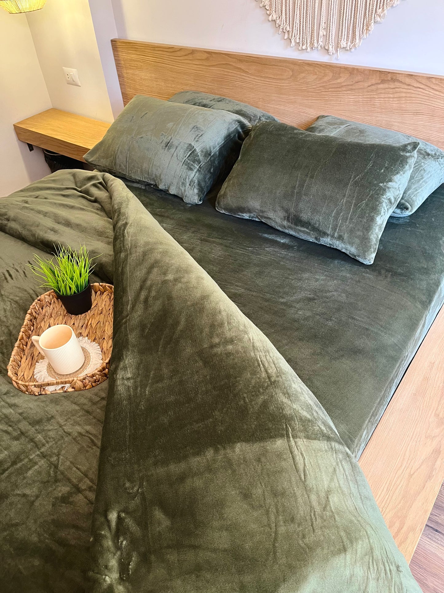 OLIVE Plain Flannel Duvet Cover