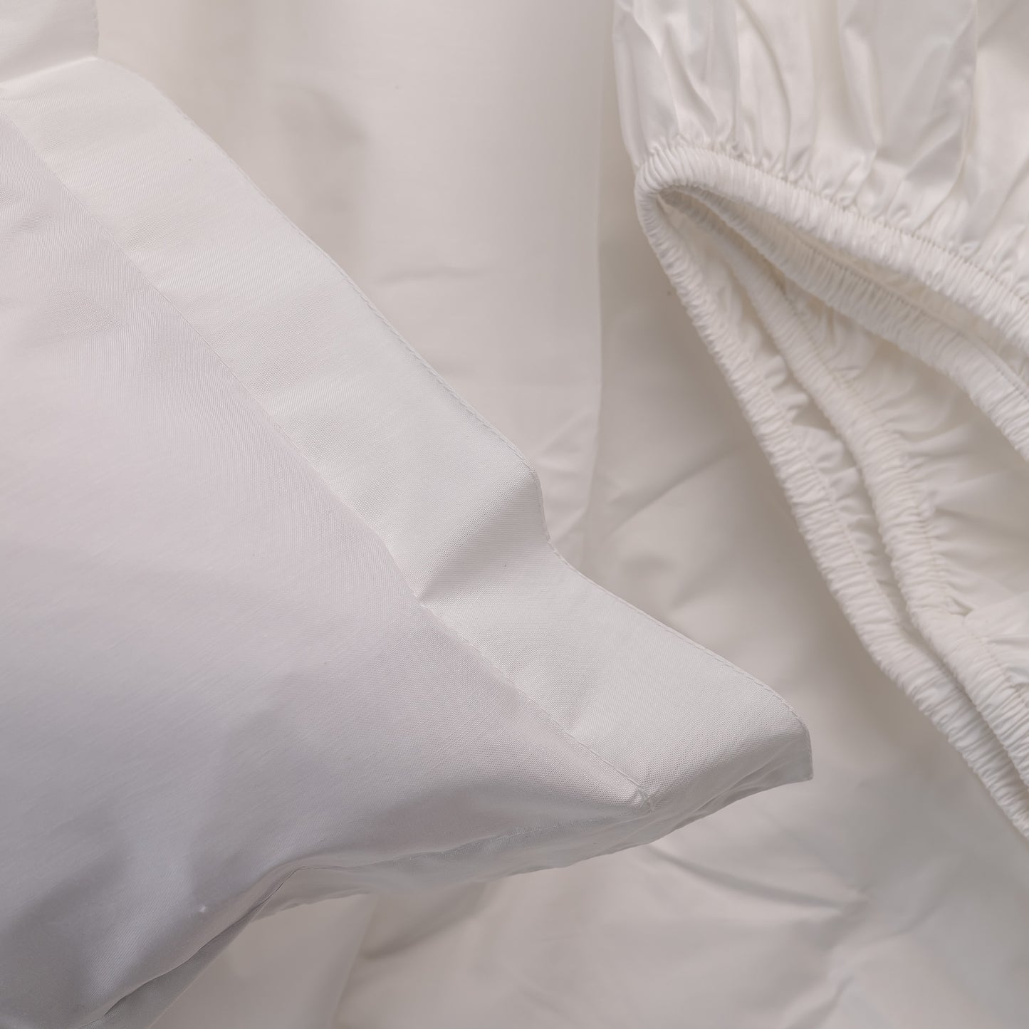 WHITE cotton bedsheet