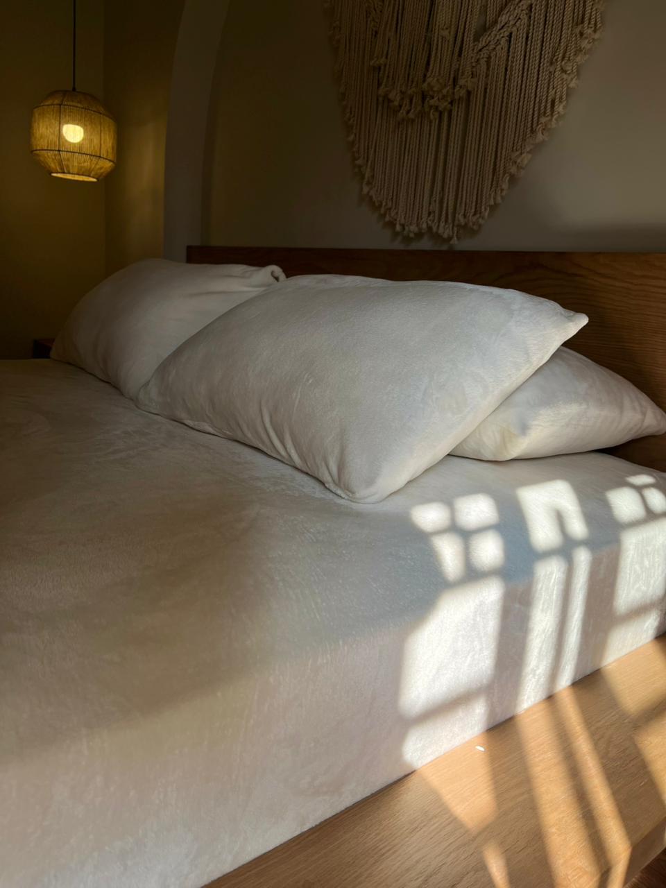 COCONUT Plain Flannel Bedsheet