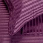 DEEP PLUM stripe bedsheet