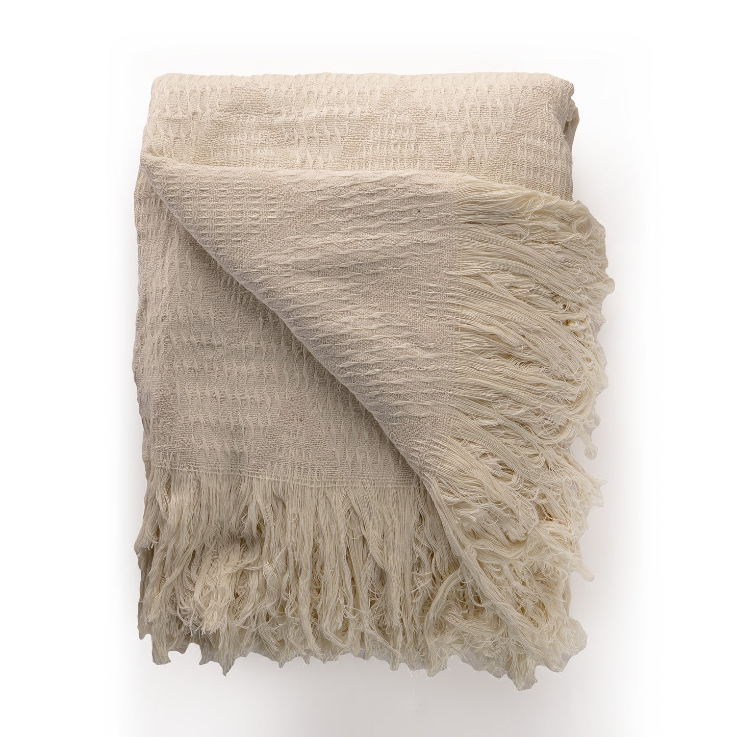 OFF WHITE Becca Cotton Throw Blanket