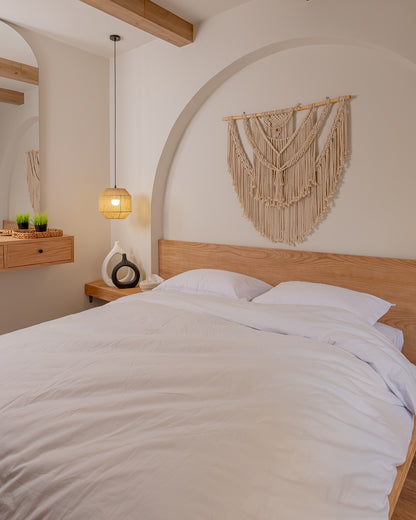 WHITE cotton duvet cover