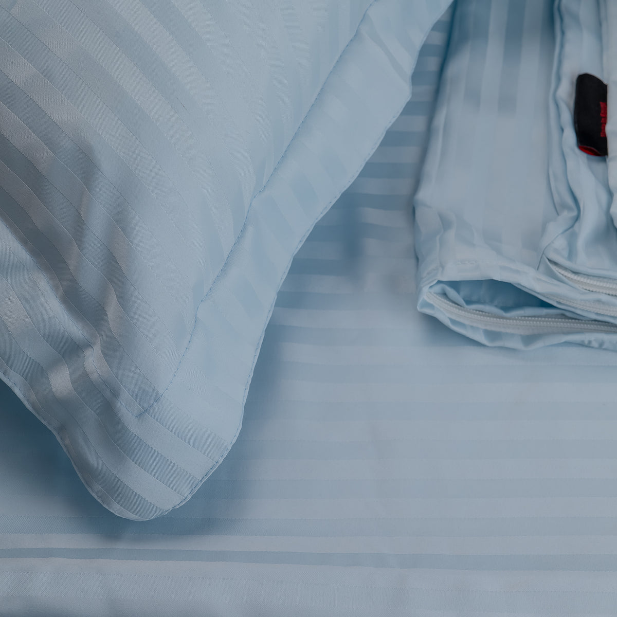 ICE BLUE stripe duvet cover