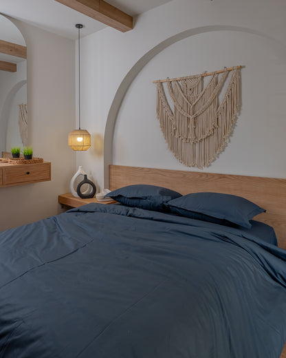 STORM GREY cotton duvet cover