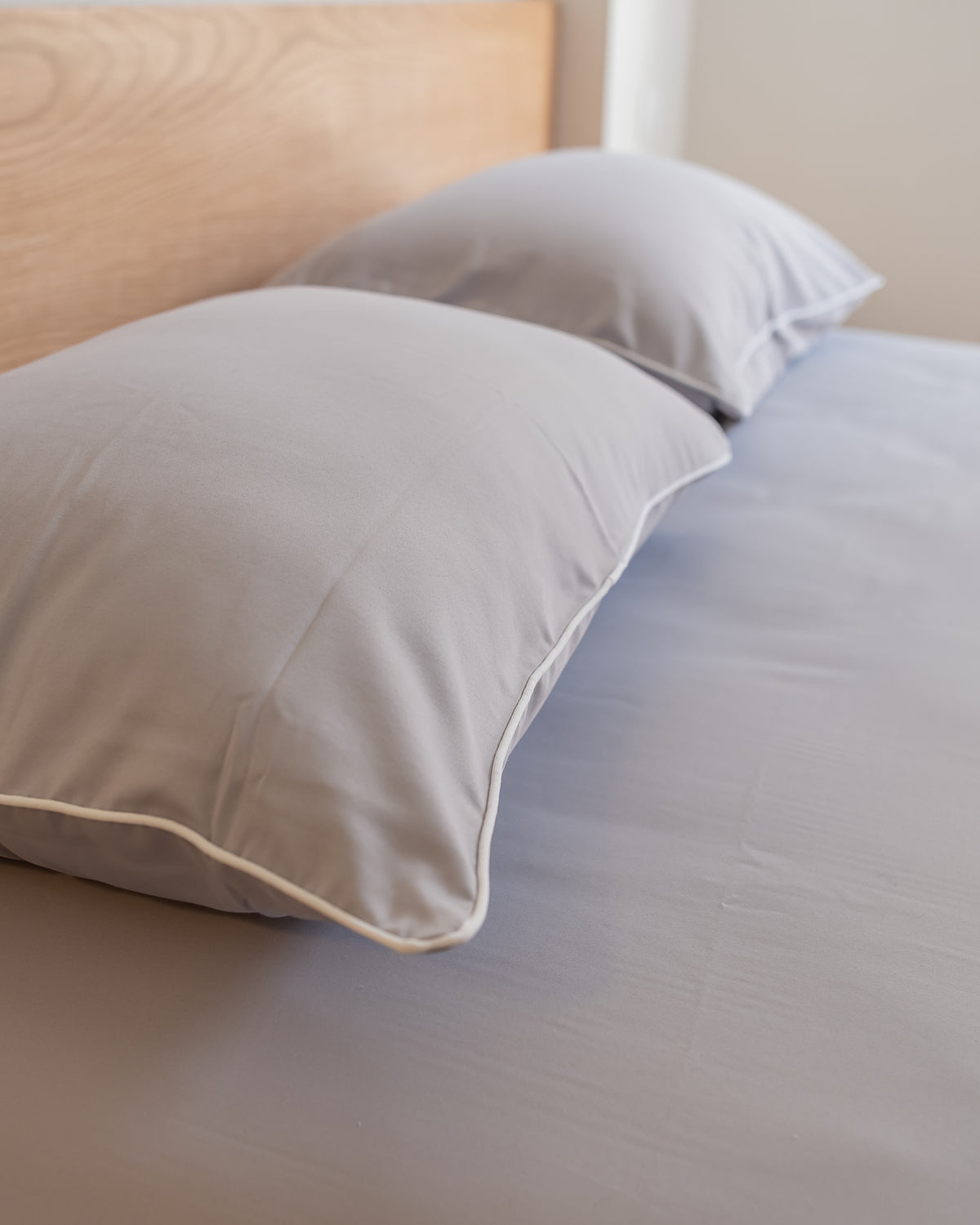 GREY cordon silky cotton bedsheet