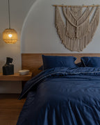 SWISS BLUE silky cotton duvet cover