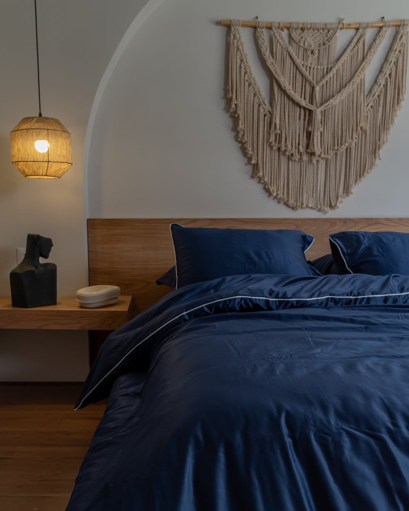 SWISS BLUE silky cotton duvet cover