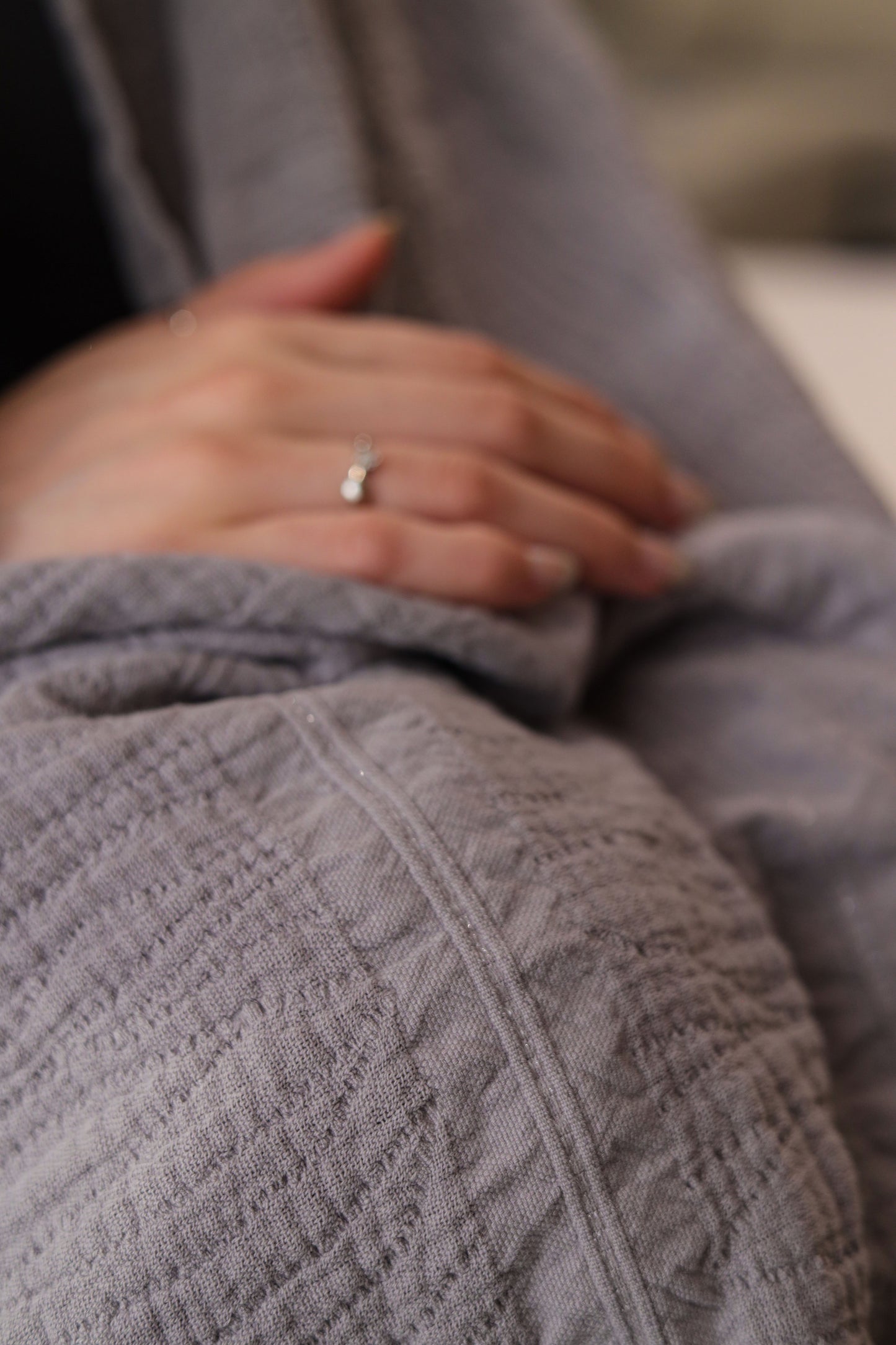 STONE PALACE Crinkle Cotton Throw Blanket