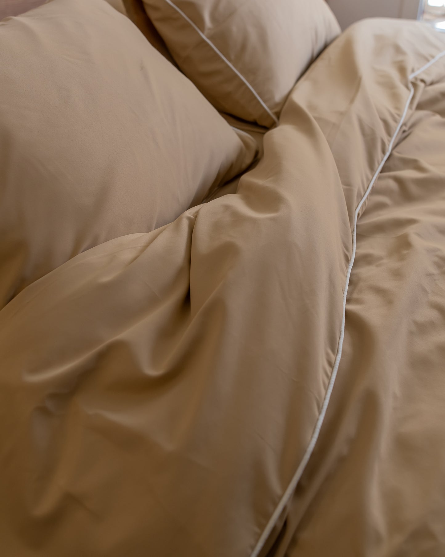 TAN silky cotton duvet cover