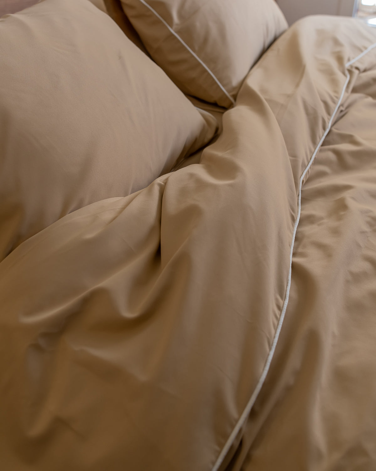 TAN silky cotton duvet cover