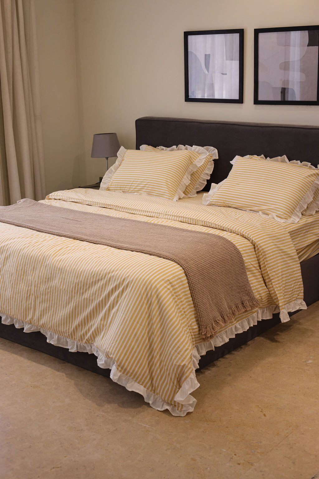 BANANA RUFFLES cotton duvet cover