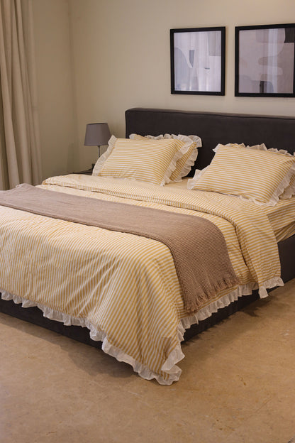 BANANA RUFFLES cotton duvet cover