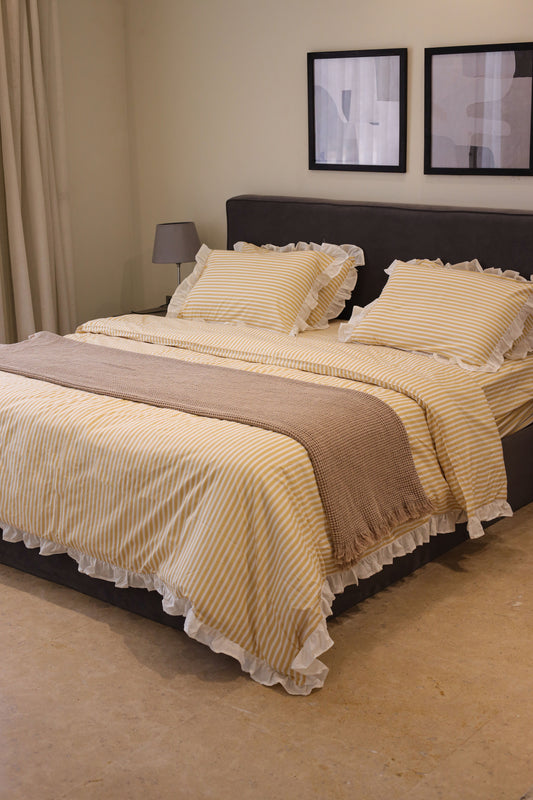 BANANA RUFFLES cotton duvet cover