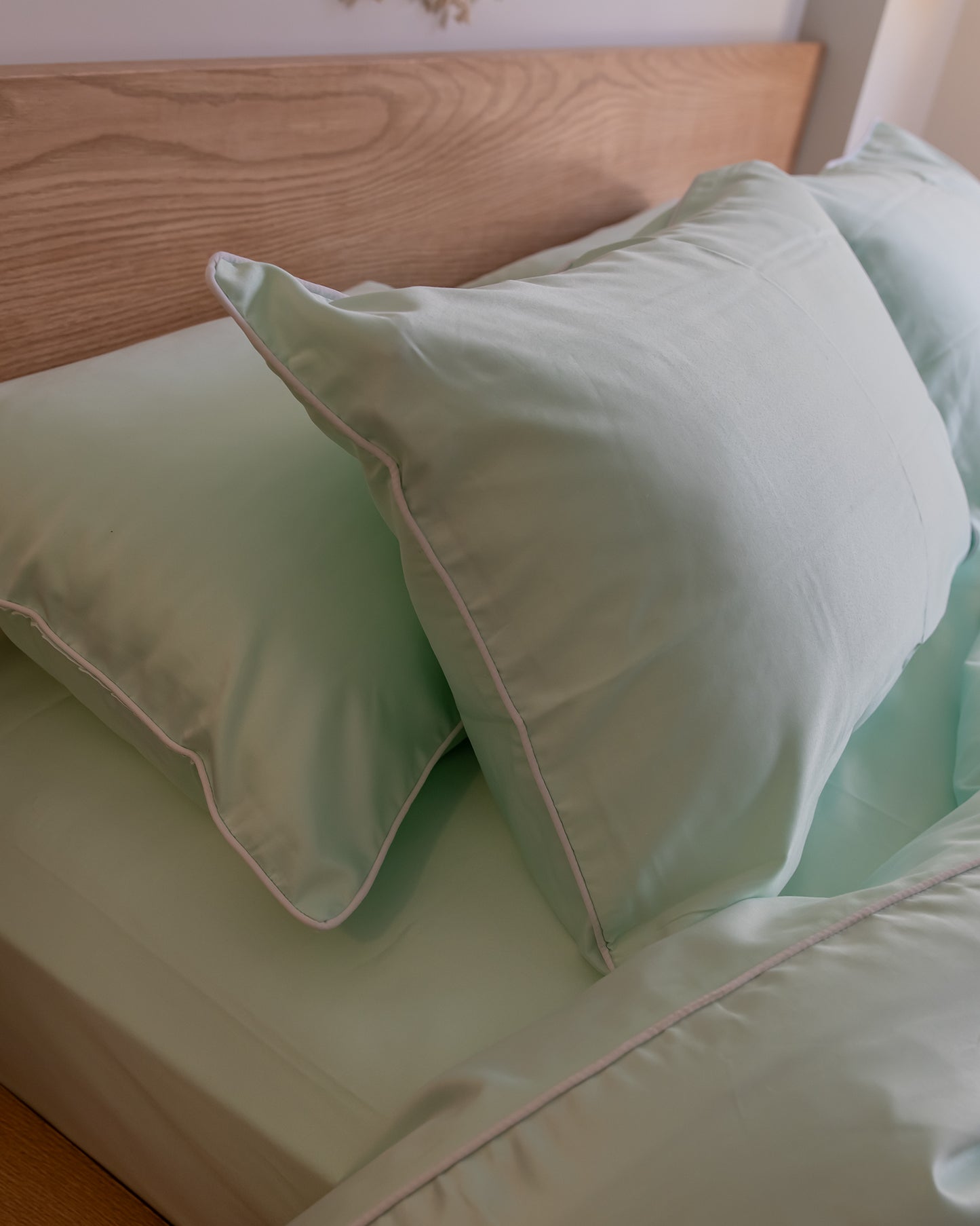 PASTEL MINT silky cotton duvet cover
