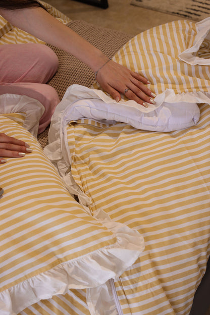 BANANA RUFFLES cotton duvet cover