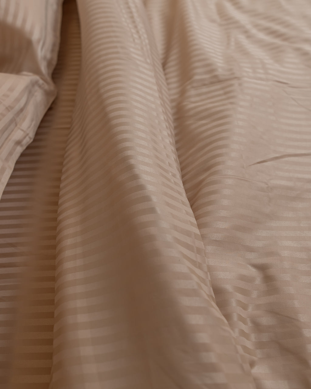 WARM BEIGE stripe duvet cover