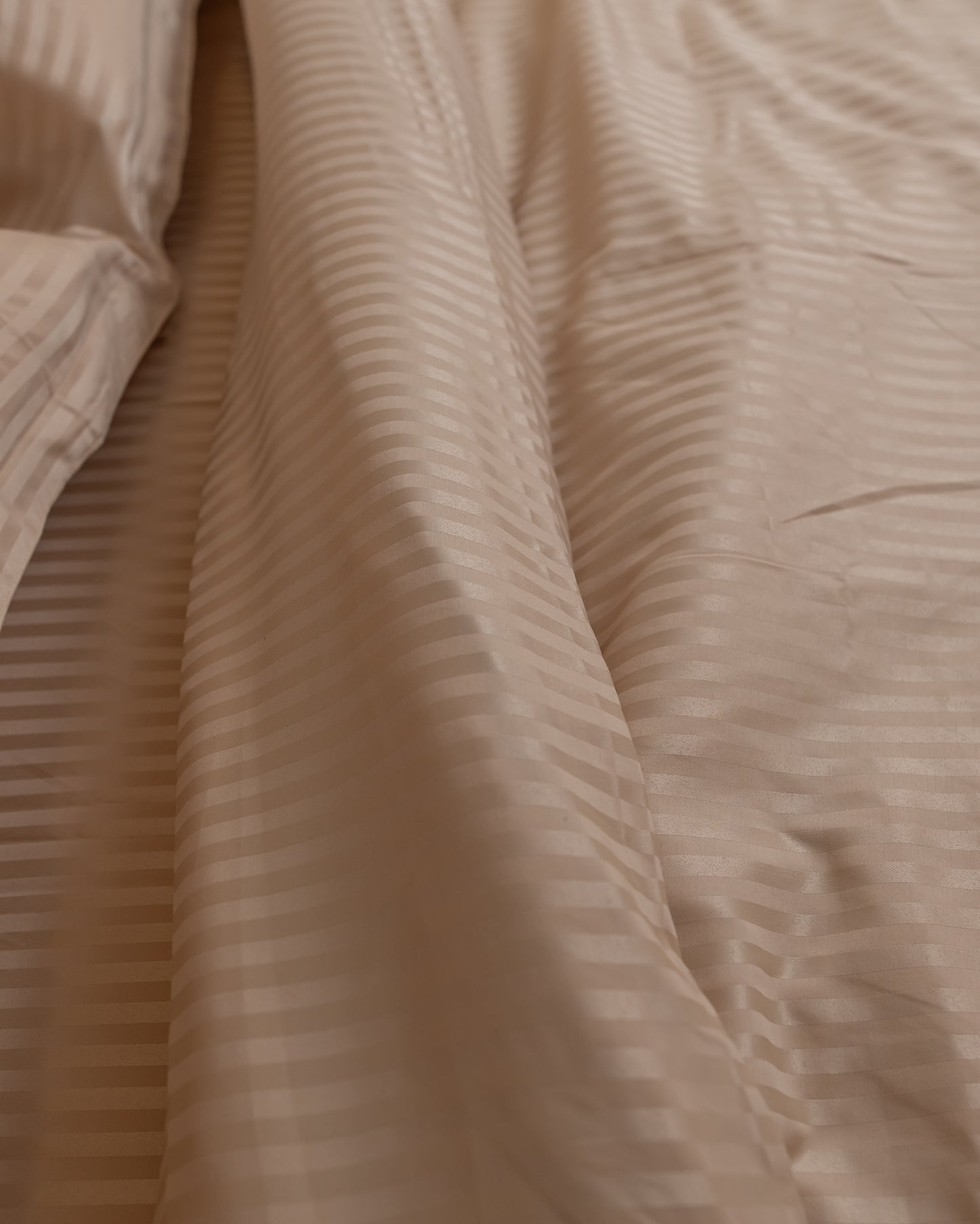WARM BEIGE stripe duvet cover