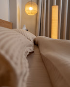 WARM BEIGE stripe duvet cover