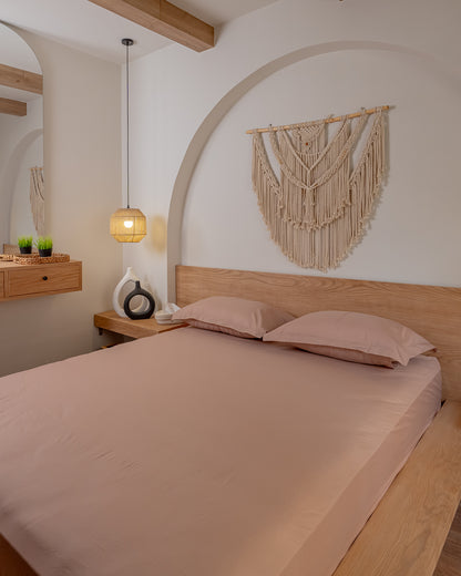 ROSY BROWN cotton bedsheet