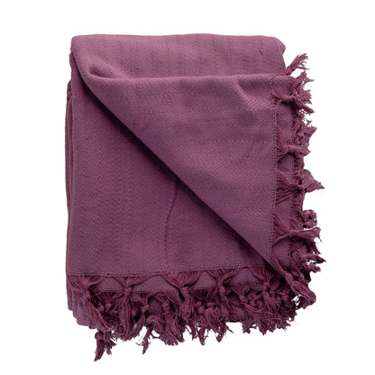 MAUVE Turkish Cotton Throw Blanket