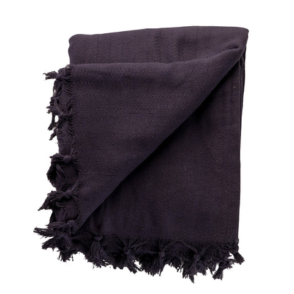 BLUE BLACK Turkish Cotton Throw Blanket