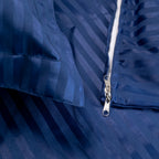 MIDNIGHT BLUE stripe duvet cover