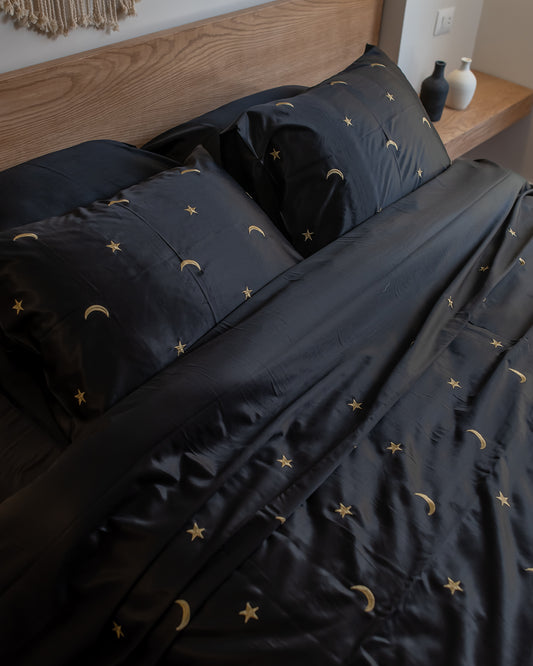 MOONLIT silky cotton duvet cover