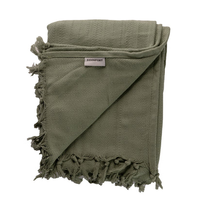OLIVE Turkish Cotton Throw Blanket