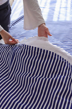 NAVY RUFFLES cotton duvet cover
