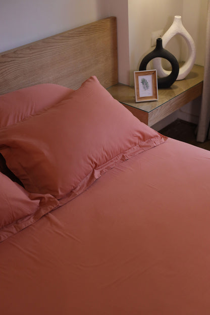 SALMON Premium Cotton Bedsheet
