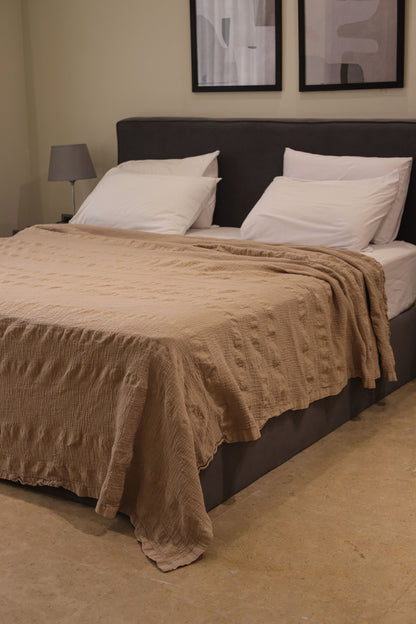 DESERT PALACE Crinkle Cotton Throw Blanket